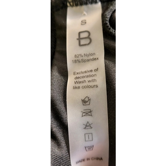 B Swim Black One-Shoulder One-Piece Swimsuit Mesh Detail Size S Vacation Beach - Picture 5 of 7